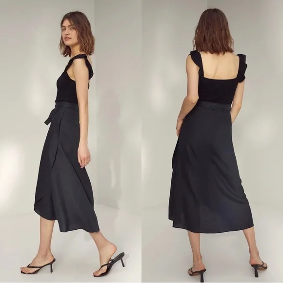 Rare* Linen Aritiza Wilfred Eleta Wrap Skirt
Sz M - Picture 6 of 13